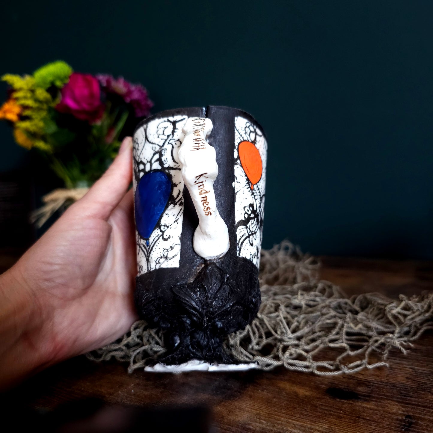 Kill Then with Kindness Translucent Porcelain Mug