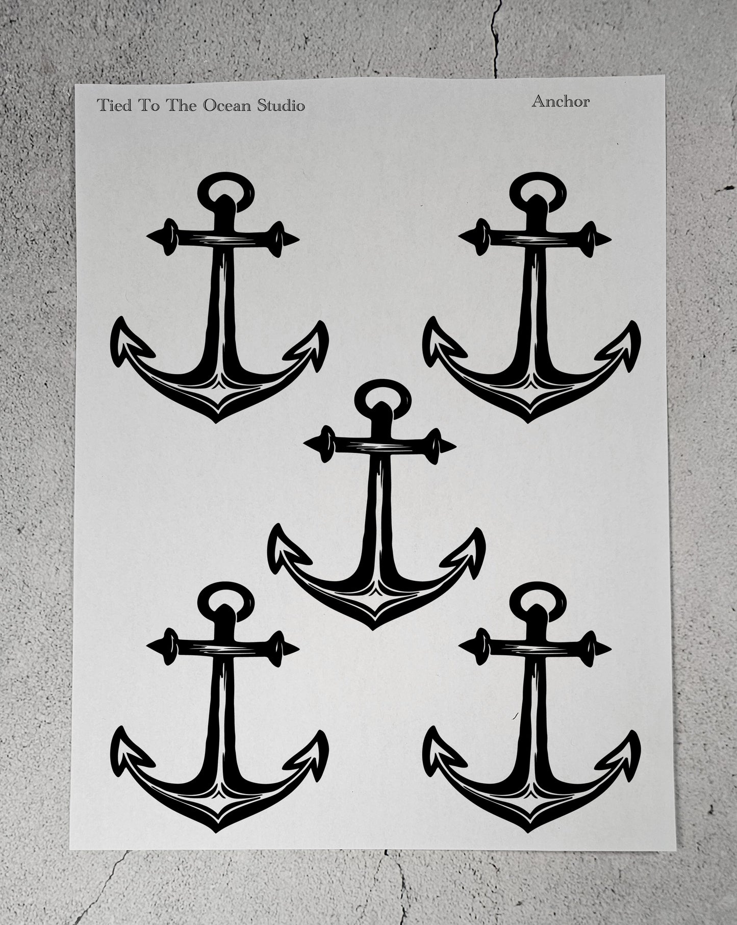 Anchor Adhesive Stencil