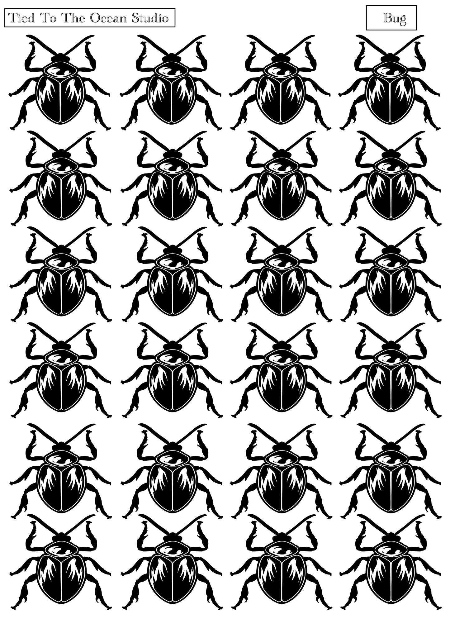 Bug Adhesive Stencil