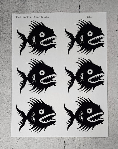 Fish Adhesive Stencil