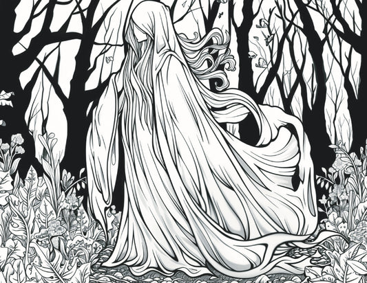 Ghost of the Past Printable Coloring Page