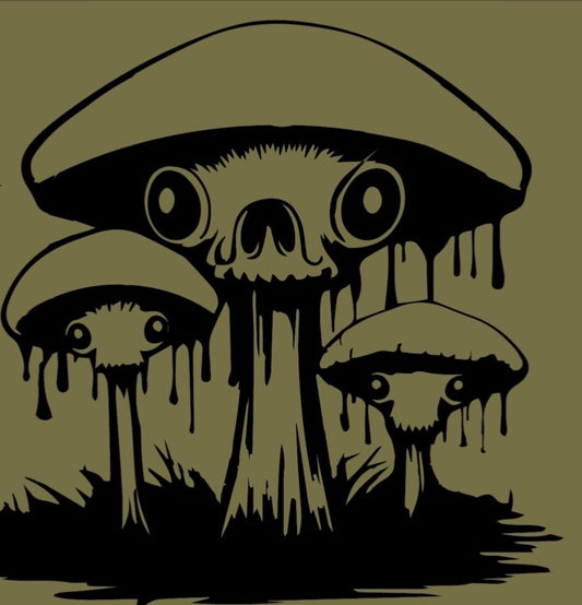 Evil Mushies Ceramic Silkscreen Transfer