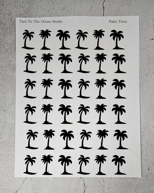 Palm Tree Resist Stickers