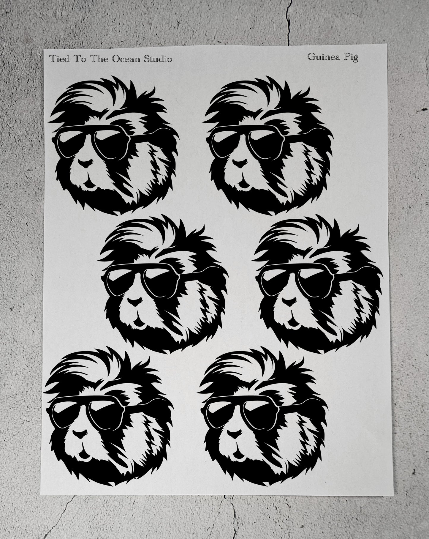 Guinea Pig Adhesive Stencil