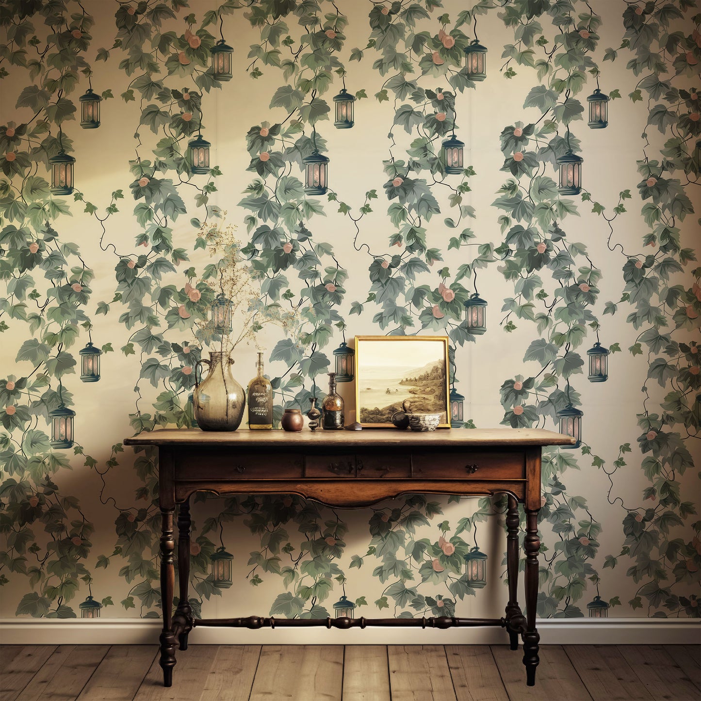 vine wallpaper on wall