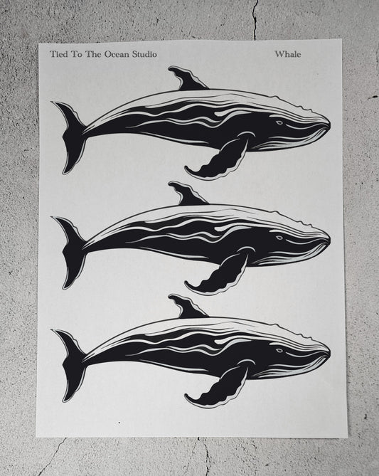 Whale Adhesive Stencil