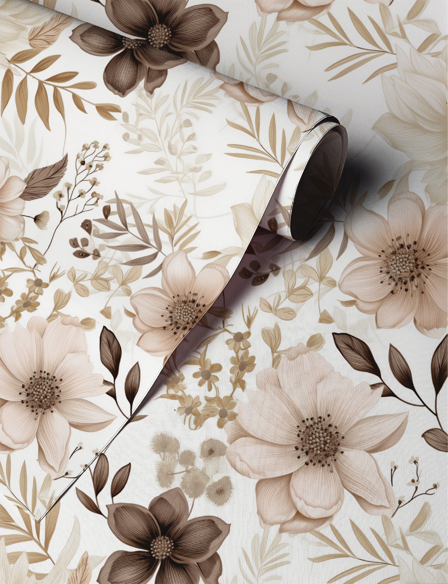 roll of cottagecore boho floral wallpaper