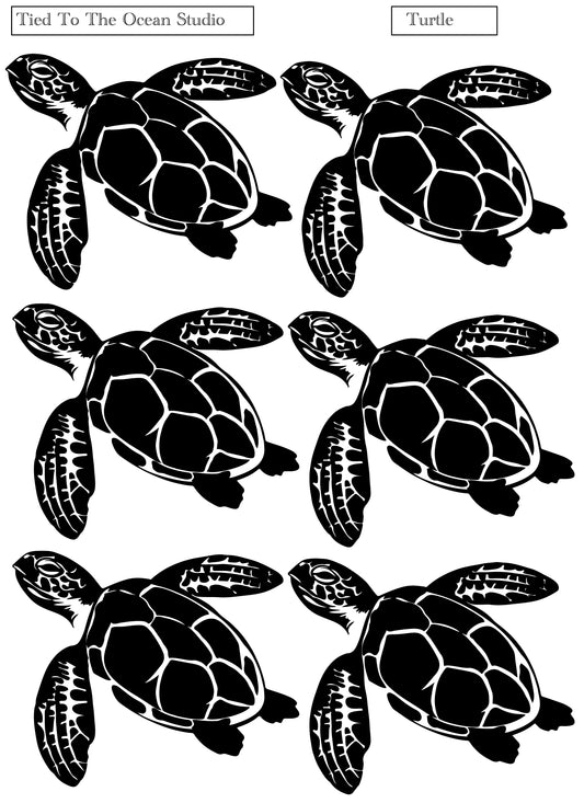 Turtle Adhesive Stencil