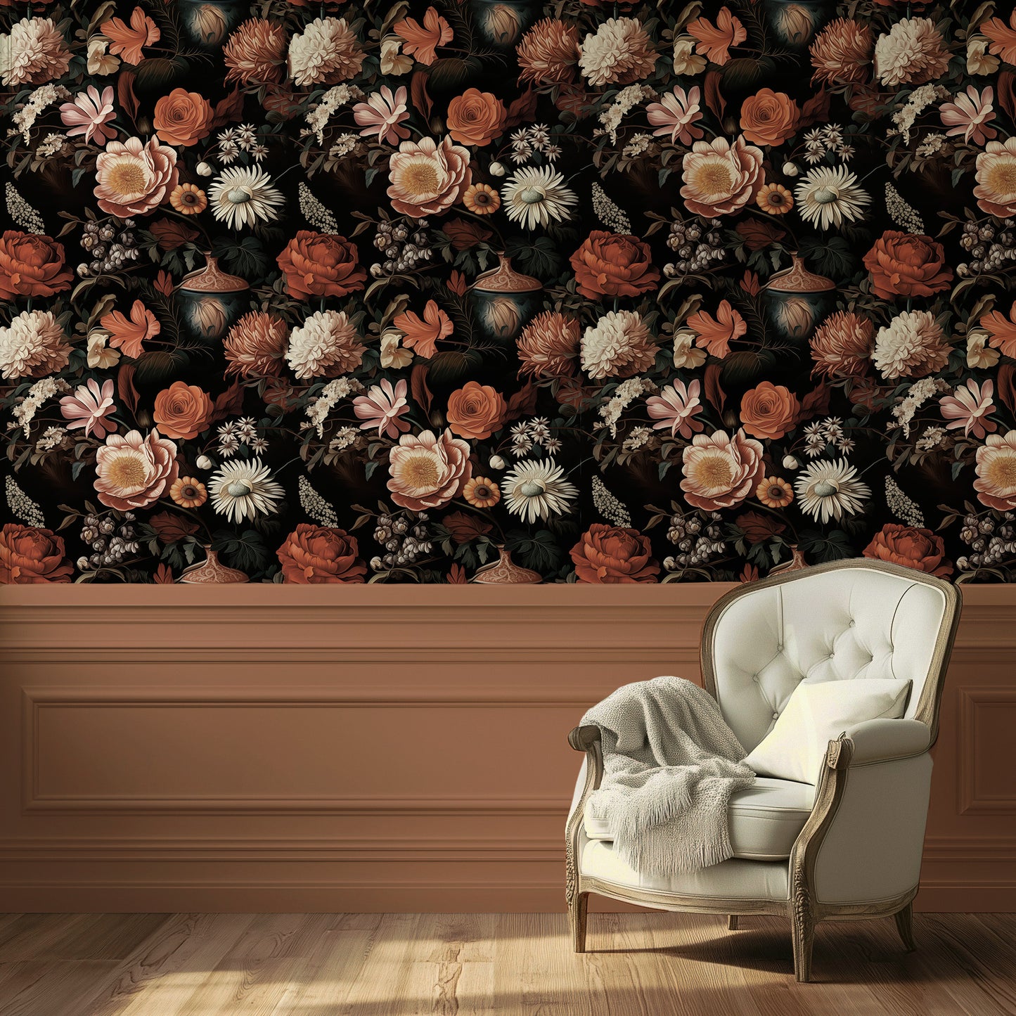 Victorian Floral Wallpaper