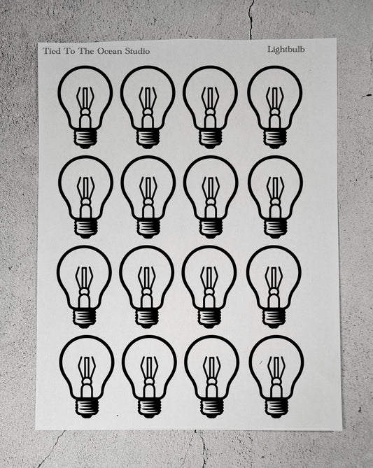 Lightbulb Adhesive Stencil