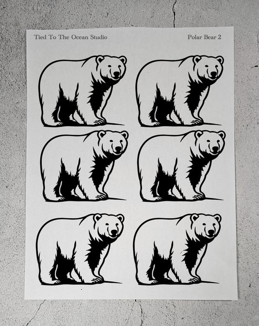 Polar Bear Adhesive Stencil