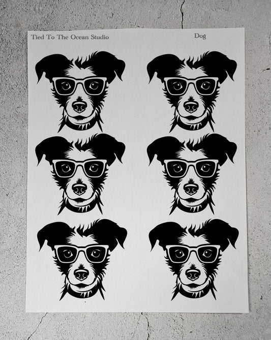 Dog Adhesive Stencil