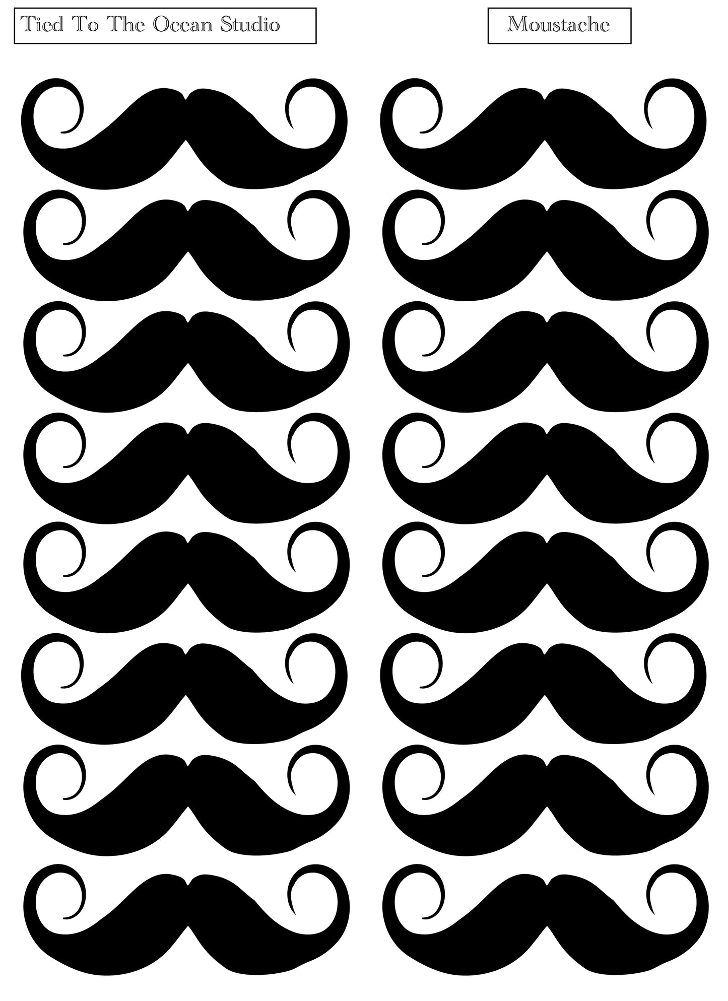 Moustache Resist Sticker