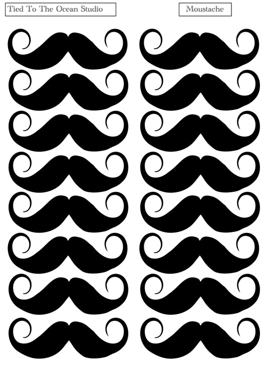 Moustache Resist Sticker