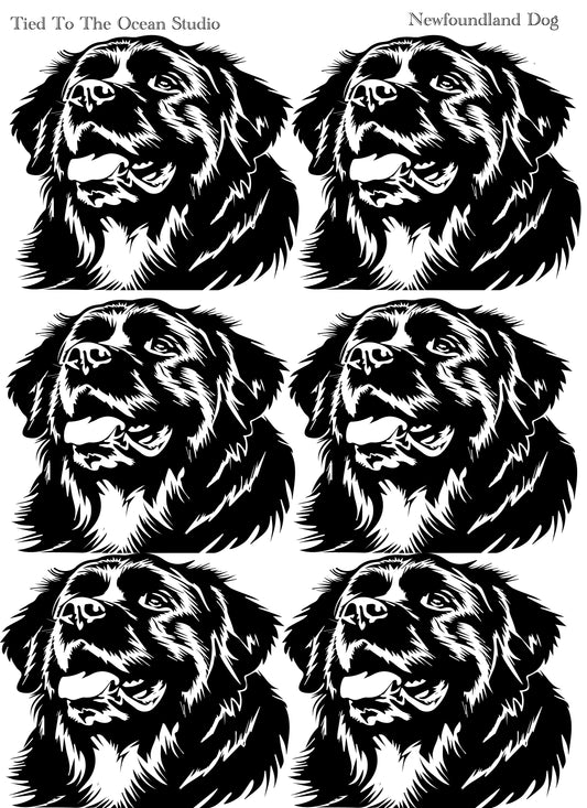 Newfoundland Dog Adhesive Stencil