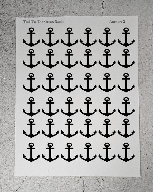 Small Anchor Resist Sticker