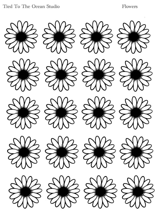 Daisy Adhesive Stencil