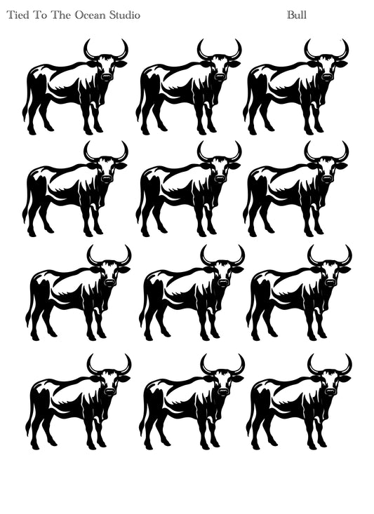 Bull Adhesive Stencil