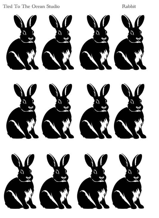 Rabbit Adhesive Stencil