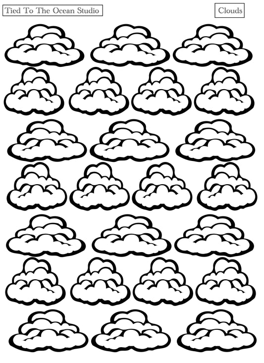 Cloud Adhesive Stencil