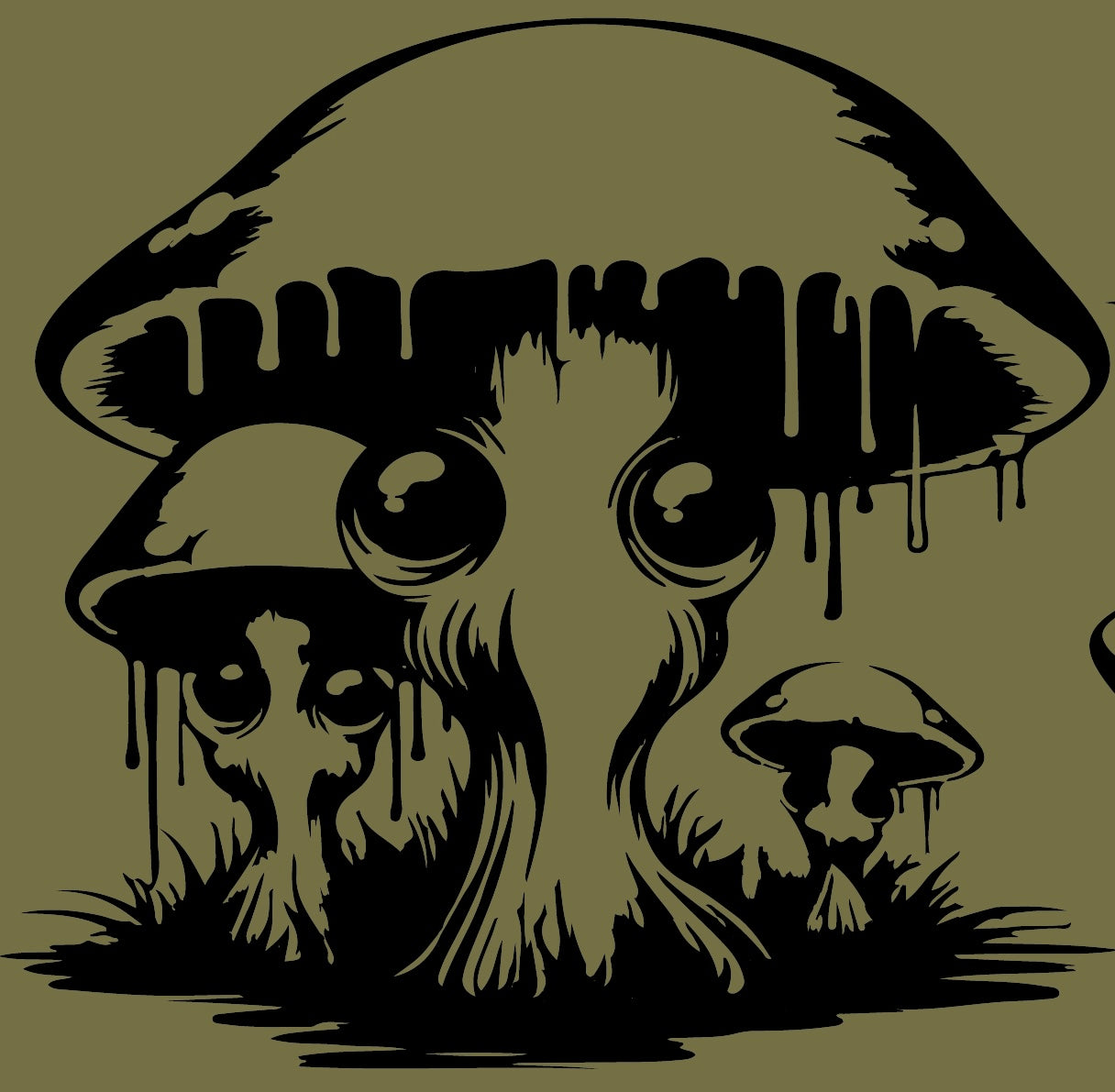 Evil Mushies Reusable Silkscreen Transfers