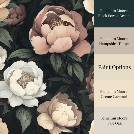 Moonlit Peony Wallpaper